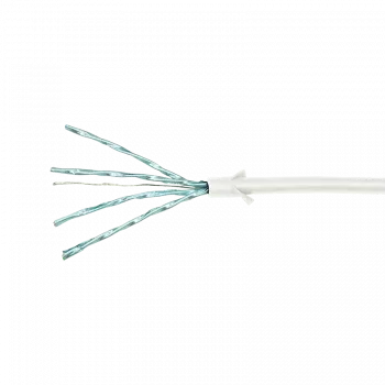 LogiLink CQ9041S Kabel sieciowy RJ45, kabel krosowy CAT 6a U/FTP 1,50 m biały, wyjątkowo cienki, niepalny