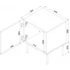 Zestaw szafek nocnych 2 szt. cama meble PALAZZO BIS 45×39×H59 cm, biały mat, MDF/płyta wiórowa