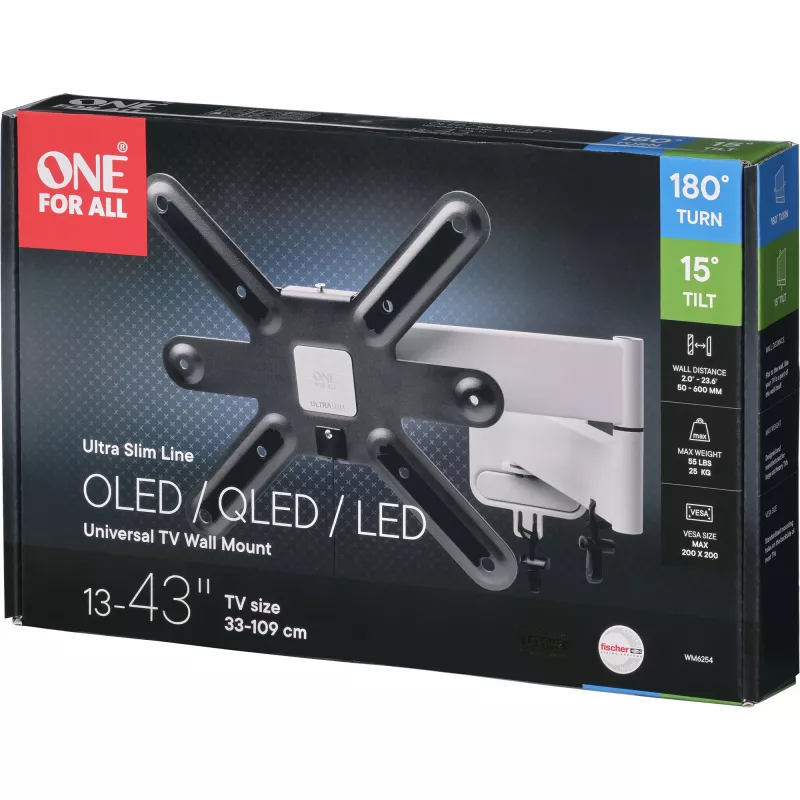 Ultra cienki 43 TV-Wall Mount WM 6254 (Szary, 33–109 cm / 13–43)