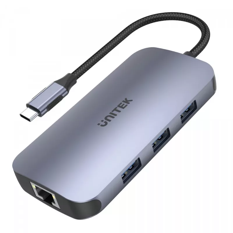 UNITEK D1071A hub interfejsowy USB 3.0 SuperSpeed 5 Gb/s Srebrny