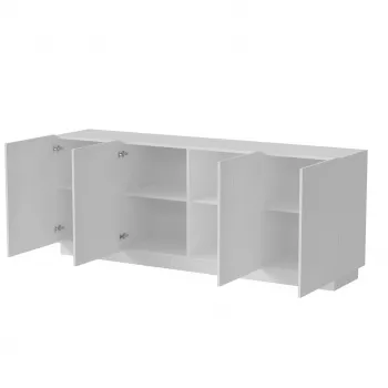 Komoda Cama LIVERTI 200x42x78 cm biała, płyta wiórowa 16 mm, drzwi 16 mm
