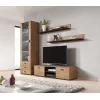 Stolik pod TV Cama Meble SOHO 140, lefkas dąb/czarny, 1400×430×370 mm