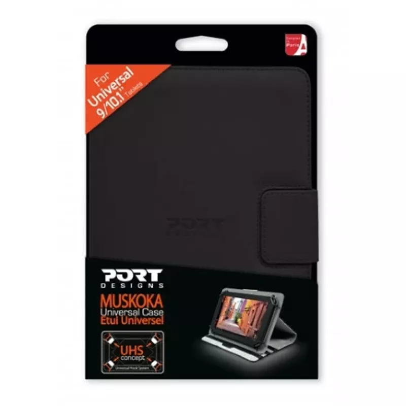 Port Designs MUSKOKA Uniwersalna 25,6 cm (10,1 inch) Etui typu Flip Czarny