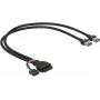 Kabel USB DeLOCK 0,45 m 2 x USB 3.0 A USB 2.0 pin