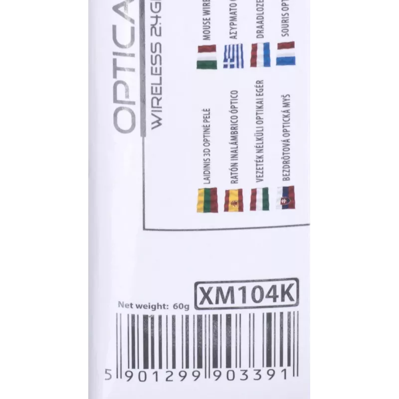 Mysz Extreme XM104K USB Typ-A Optyczna 1000 DPI Praworęczna