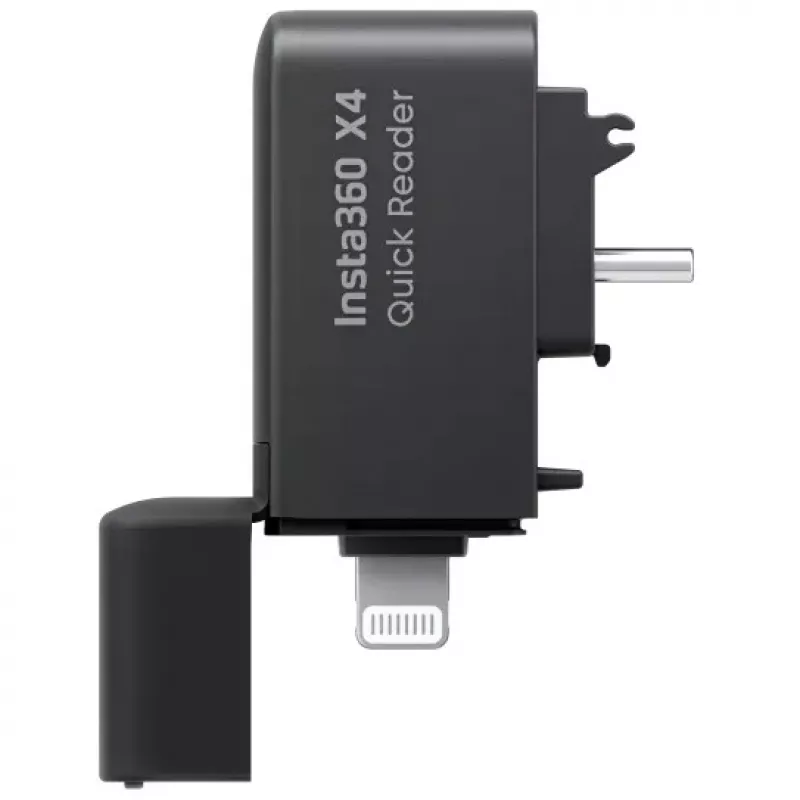 Czytnik kart Insta360 X4 Quick Reader USB-Type C Lightning Czarny