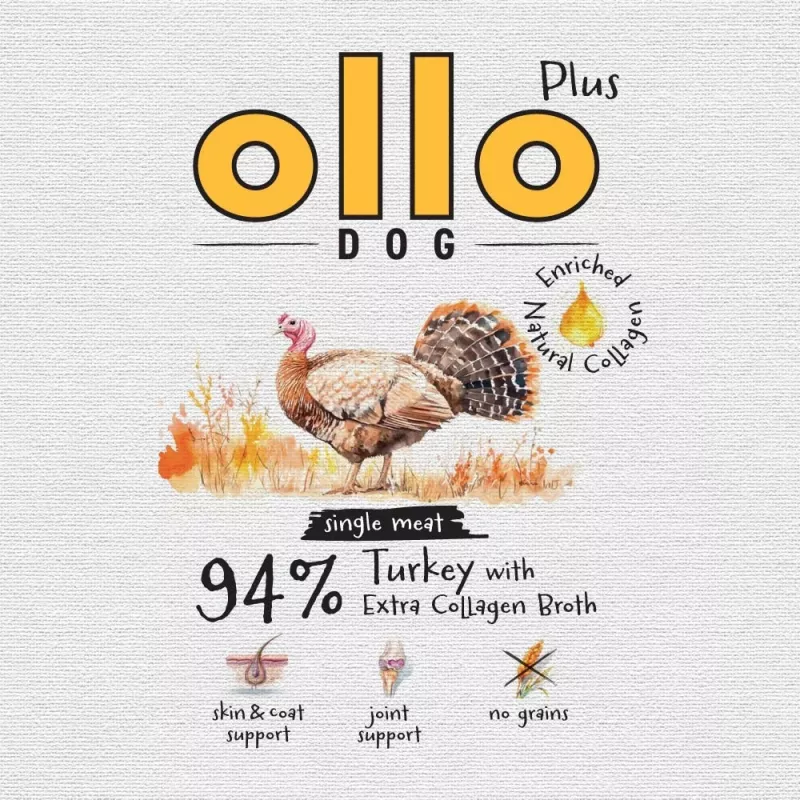 Ollo Plus Kolagen z indykiem 400 g puszka karma dla psa