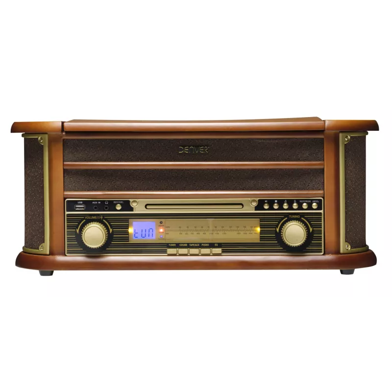 DENVER MCR-50 MK3 wzmacniacz, odtwarzacz kaset, CD/MP3, cyfrowy odtwarzacz, gramofon, radio, cyfrowy rejestrator, 5W