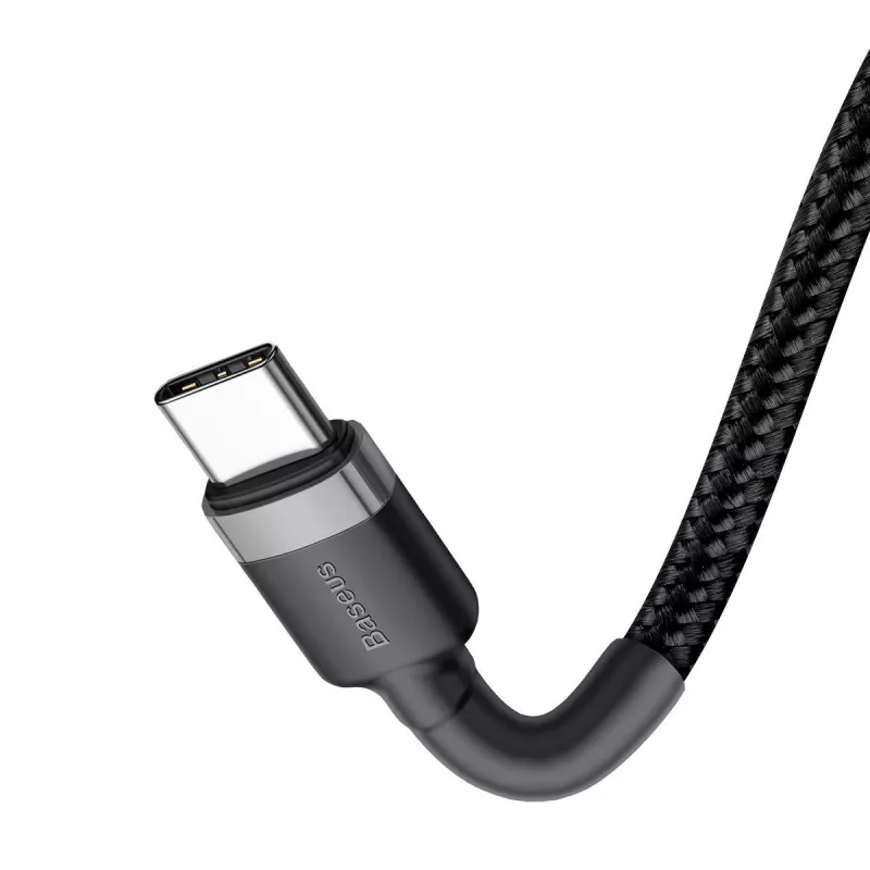 Kabel USB Baseus Cafule 2m USB C Czarny Szary