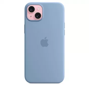 Etui silikonowe Apple iPhone 15 Plus z MagSafe - Zimowy błękit