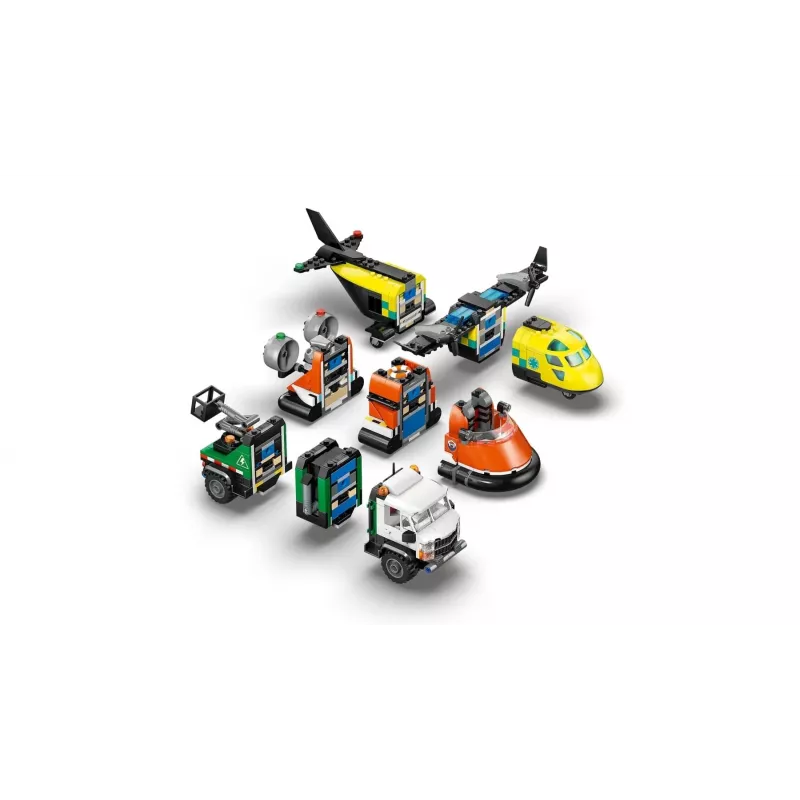LEGO CITY 60505 Samolot, Samochód Serwisowy i Poduszkowiec Rem