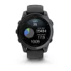 Garmin Fenix E 3,3 cm (1,3) AMOLED 47 mm Cyfrowy 416 x 416 pikseli Ekran dotykowy Czarny Wi-Fi GPS (satelitarny)