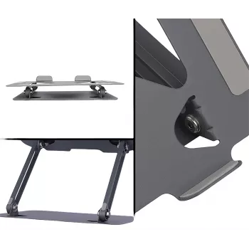 Podstawka pod laptop MEDIA-TECH MT2661 — regulowana wysokość, składana aluminiowa konstrukcja dla notebooków do 17 cali