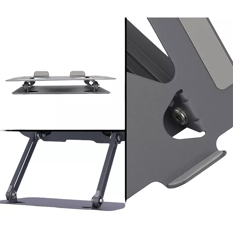 Podstawka pod laptop MEDIA-TECH MT2661 — regulowana wysokość, składana aluminiowa konstrukcja dla notebooków do 17 cali