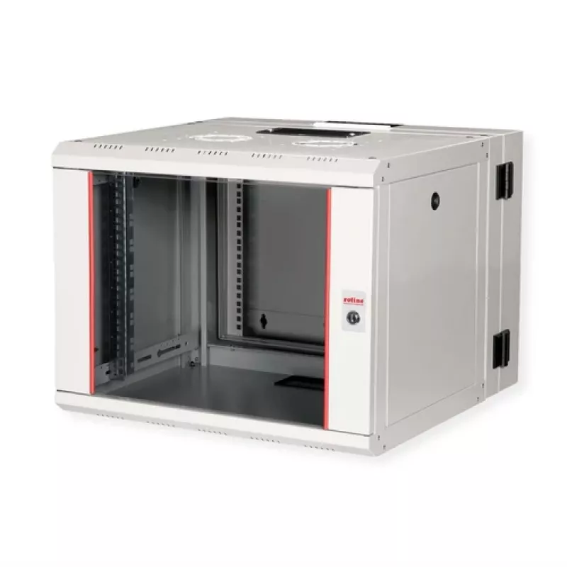 ROLINE 19-calowa szafka wisząca Pro 7U, 600x600 SxG, dwuczęściowa odchylana, szara, IP20, udźwig 50 kg