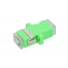Adapter światłowodowy Extralink SC/APC Singlemode Simplex z przezroczystymi zaślepkami przeciwkurzowymi, zielony