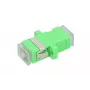 Adapter światłowodowy Extralink SC/APC Singlemode Simplex z przezroczystymi zaślepkami przeciwkurzowymi, zielony