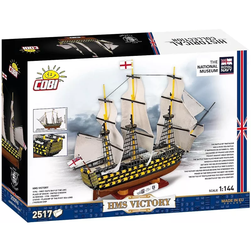 Zestaw konstrukcyjny Cobi HMS Victory — 2517 elementów, szczegółowy model historycznego żaglowca