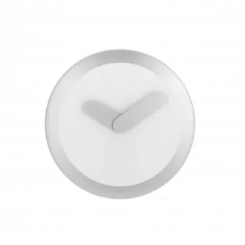 NeXtime klok 2615zi Focus, Ø25 cm, do montażu na ścianie, Biały/Srebrny