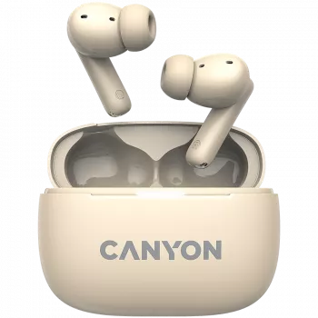 Słuchawki Canyon CNS-TWS10BG True Wireless Stereo (TWS) douszne do rozmów/muzyki/sportu/codziennego użytku USB Type-C Bluetooth Beżowy (CNS-TWS10BG)