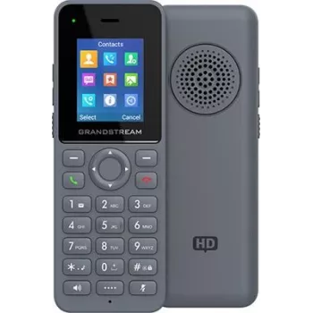 Bezprzewodowa słuchawka IP Grandstream DP725, szara, wyświetlacz TFT 1,8 cala, 20 linii, akumulator Li-Ion 1500 mAh