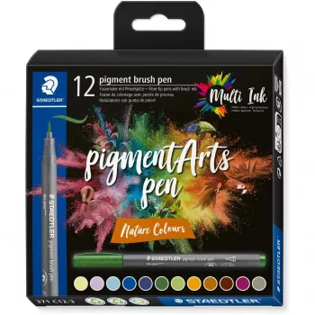 Brush Pen Staedtler Pigment Arts Nature Colors 12 szt.