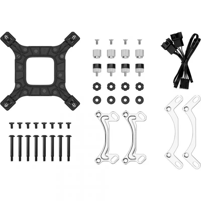 Chłodzenie cieczą typu all-in-one DeepCool LE240 V2 240mm, 2 wentylatory 120mm, łożysko hydrauliczne, wsparcie dla AM5, rurki 41 cm, czarny