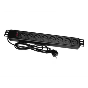 Przedłużacz zasilający Alantec PZ081U3M 3 m 8 gniazd AC Do użytku wewnętrznego Czarny
