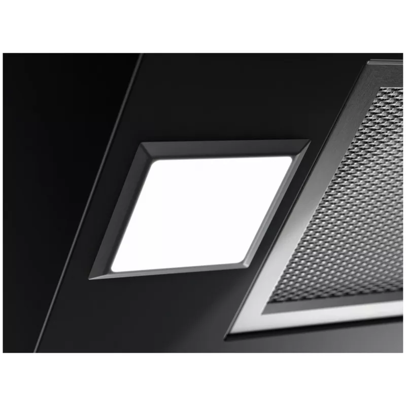 Okap podszafkowy Electrolux LFV626K, czarny, 598×396 mm, 615 m³/h w trybie recyrkulacji, 62 dB, filtr węglowy