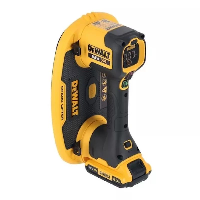 Podnośnik próżniowy DeWalt GRABO DCE590N 18V bezprzewodowy przenośny chwytak podciśnieniowy, 1 przyssawka, maks. obciążenie 120 kg