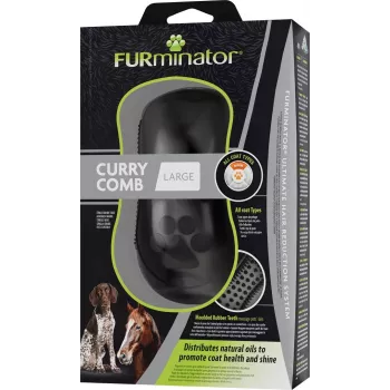 FURminator - gumowa szczotka dla psów i koni - L