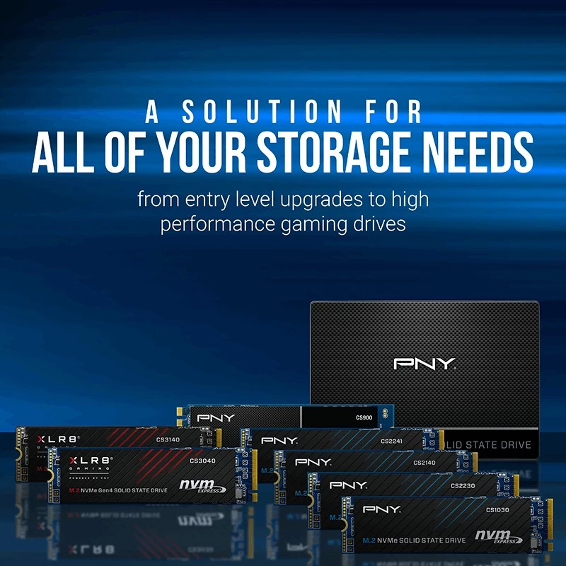 SSD PNY CS2241 M.2 NVMe PCIe 4.0 1TB — Odczyt 5100 MB/s, Zapis 3200 MB/s