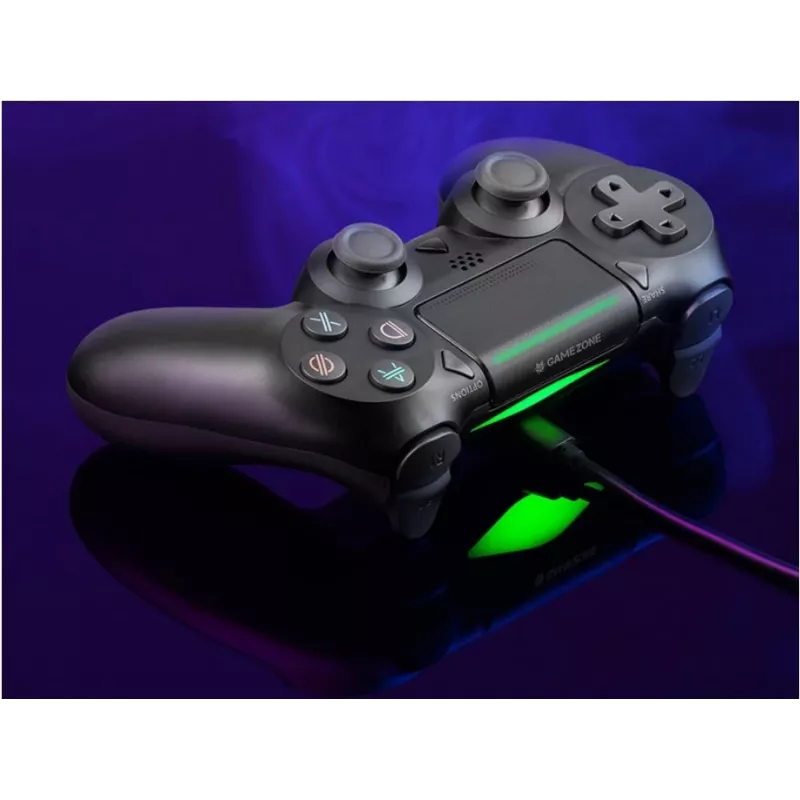 Przewodowy gamepad TRACER SHOGUN PRO Czarny — 16 przycisków, analogowo-cyfrowy, kabel 1,5 m, wibracje, PC/PS4/PS3