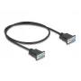 DeLOCK 86822 Kabel szeregowy czarny 0,5 m DB-9