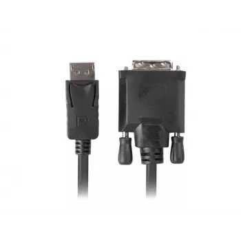 Kabel wideo adapter LANBERG DisplayPort na DVI-D CA-DPDV-10CU-0018-BK, 1,8 m, czarny