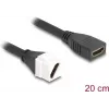 Moduł Keystone DeLOCK przewód HDMI żeński na żeński diagonalny 8K 60 Hz 20 cm czarny