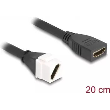 Moduł Keystone DeLOCK przewód HDMI żeński na żeński diagonalny 8K 60 Hz 20 cm czarny