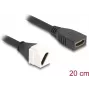 Moduł Keystone DeLOCK przewód HDMI żeński na żeński diagonalny 8K 60 Hz 20 cm czarny