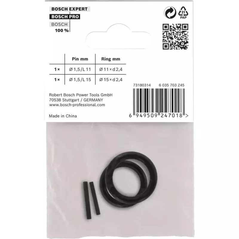 Set Haltering und Stift, für PRO Impact Steckschlüssel 1/4, Sicherung schwarz, 4-teilig