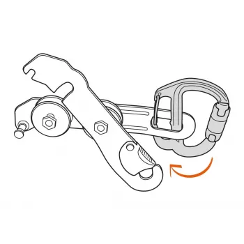 Karabinek z blokadą Petzl M042AA00 w kształcie D Aluminium Szary 75 g