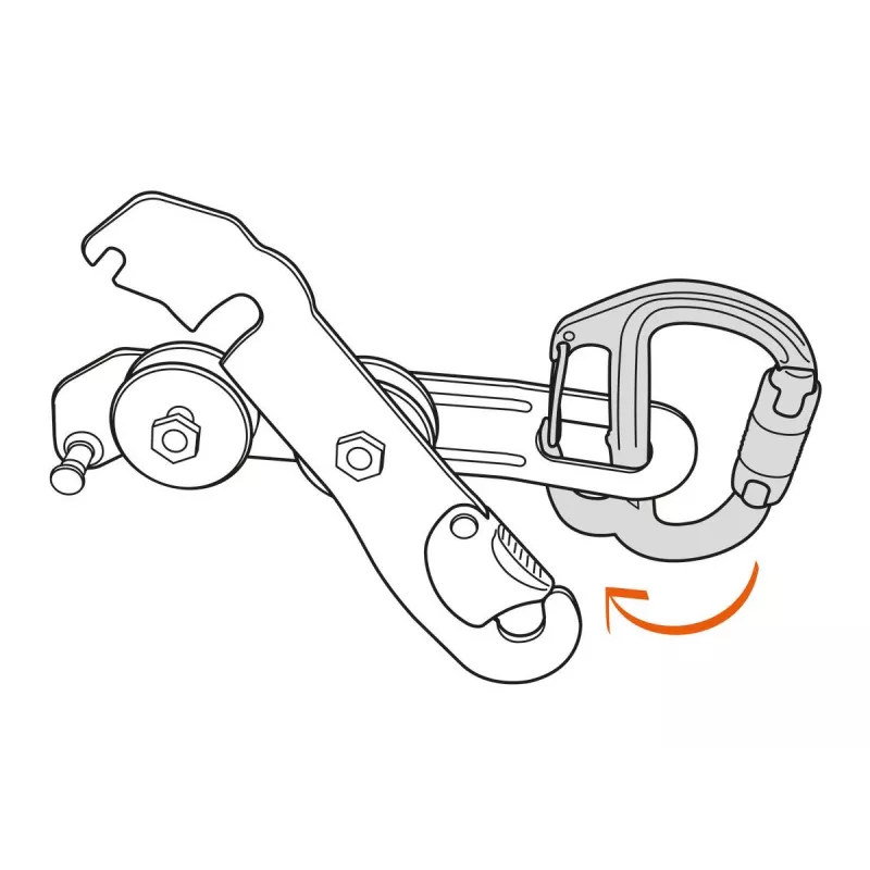 Karabinek z blokadą Petzl M042AA00 w kształcie D Aluminium Szary 75 g