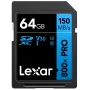 Karta pamięci SDXC Lexar 64 GB UHS-I 800xPRO — Klasa 10, U3, V30, 150 MB/s