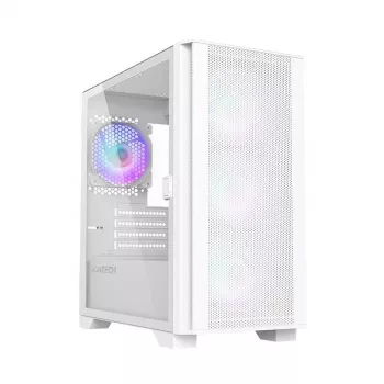 Montech AIR 100 ARGB Obudowa MICRO-ATX z Czterema Wentylatorami ARGB Pre-Instalowanymi, Ultra-Minimalistyczny Design, Drobna Siatka na Panelu Przednim, Wysoki Przepływ Powietrza, Unikalny Bok