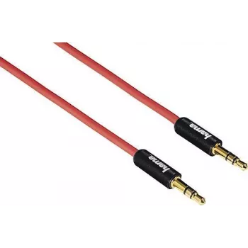Hama 0,5 m kabel audio 3,5 mm/3,5 mm Czerwony