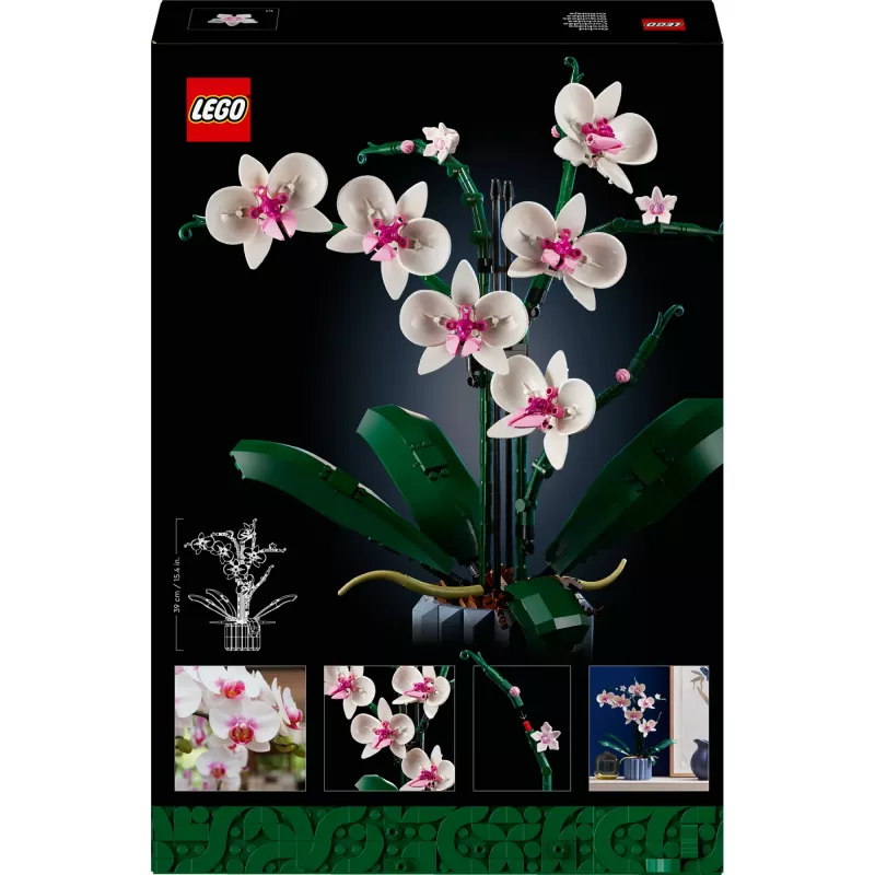 LEGO 10311 Icons Orchidea Sztuczna Roślina Zestaw do Budowania z Kwiatami Dodatek do Wystroju Wnętrz dla Dorosłych Kolekcja Botaniczna Prezent dla Żony lub Męża