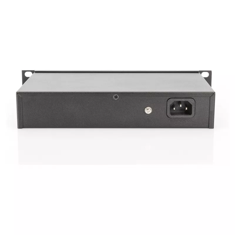 Przełącznik DIGITUS 10-calowy Gigabit Ethernet 8-portowy niezarządzalny - 8x Gigabit RJ45, montowany w szafie rack