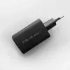 Qoltec 50766 Ładowarka do urządzeń mobilnych Laptop, Przenośna konsola do gier, Power bank, Smartfon, Smartwatch, Tablet Czarny AC Szybkie ładowanie Wewnętrzna
