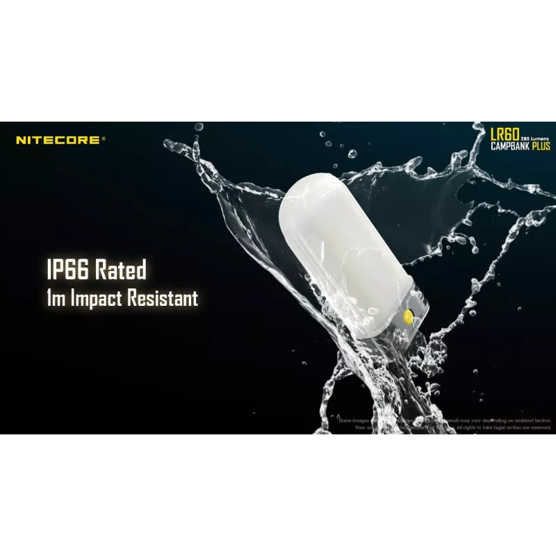 Latarnia kempingowa zasilana bateriami Nitecore LR60 280 lm USB C