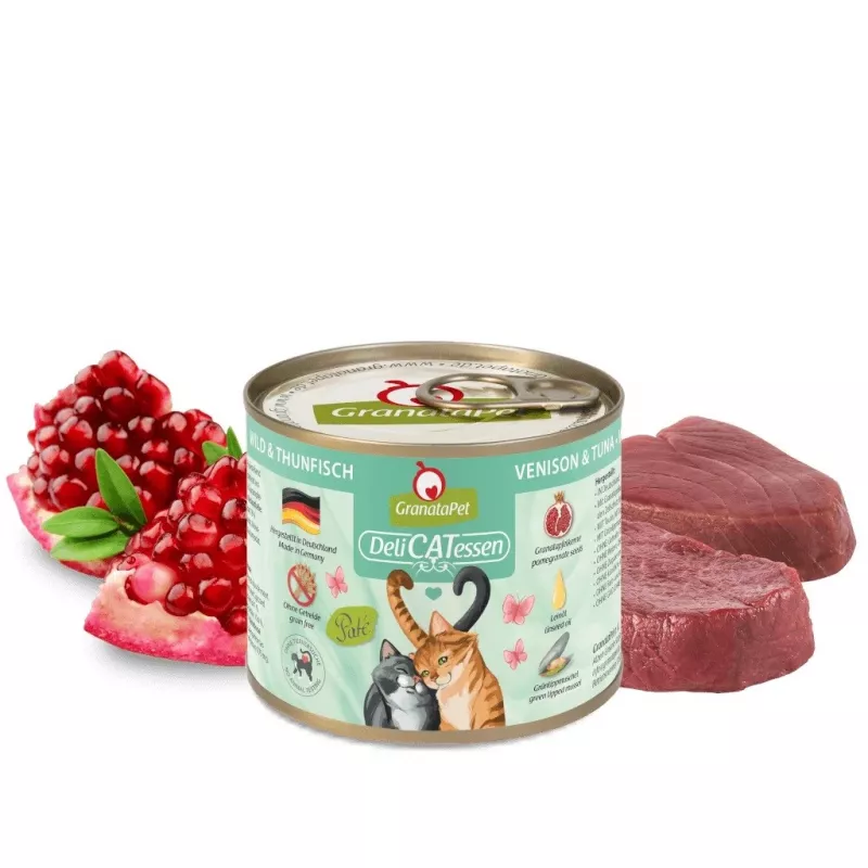 GRANATAPET DeliCATessen z dziczyzną i tuńczykiem - mokra karma dla kota - 200g