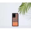 Etui na telefon man and wood do Samsung Galaxy S20 Ultra — brązowa krata z czarnymi wykończeniami